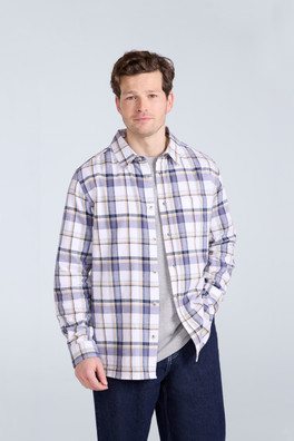 Cove Mens Flannel Shirt - Beige