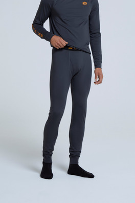 Off Piste Mens Base Layer Leggings - Charcoal