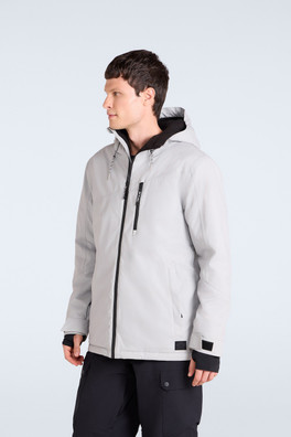 Laxx Mens Logo Snow Jacket - Grey
