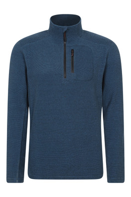 Ridge Mens Half-Zip Fleece - Blue