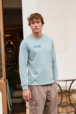 Tommy Mens Graphic T-Shirt - Light Blue