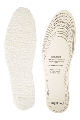 Sherpa-Lined Insole - White