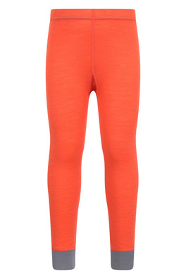 Merino Kids II Baselayer Pants - Orange