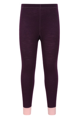 Merino Kids II Baselayer Pants - Berry