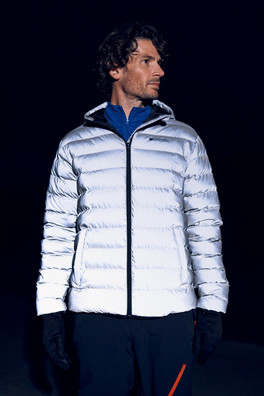 Seasons Reflective Mens Padded Jacket - Silver