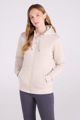 Dalton Womens Sherpa Lined Hoodie - Light Beige