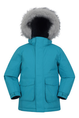 Ranger Plain Kids Water Resistant Jacket - Petrol
