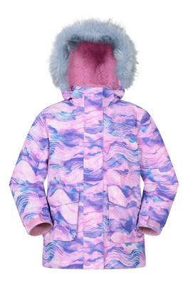 Ranger Printed Kids Water Resistant Jacket - Purple