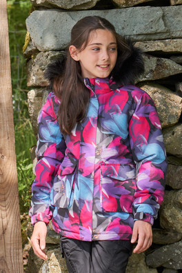Ranger Printed Kids Water Resistant Jacket - Orchid Garden