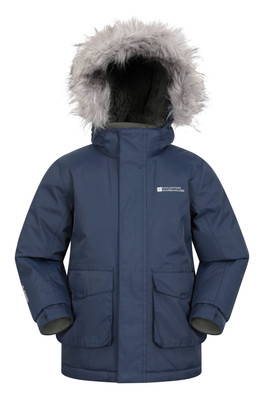 Ranger Plain Kids Water Resistant Jacket - Indigo