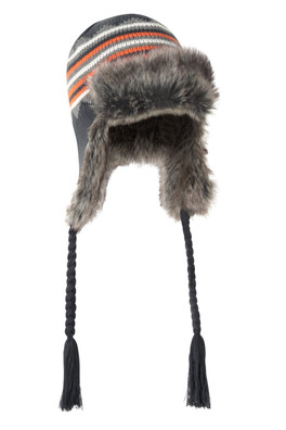 St Anton Knitted Fur Thermal Hat - Dark Grey
