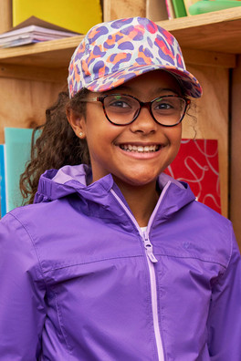 Leopard Print Kids Baseball Cap - Pink