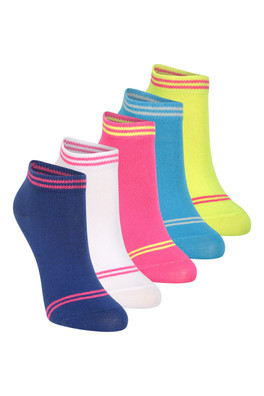Kids IsoCool Trainer Socks – 5 Pack - Bright Pink