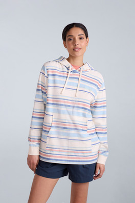 Lila Womens Beach Hoodie - Coral
