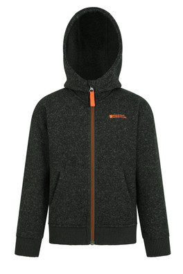 Nevis Kids Full Zip Hoodie - Dark Khaki