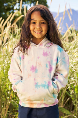 Tie Dye Kids Hoodie - Lilac