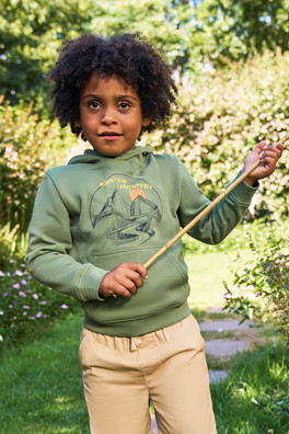 Mountain Adventures Kids Hoodie - Khaki