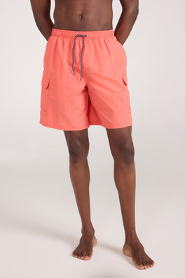 Shoreline Mens Cargo Board Shorts - Coral