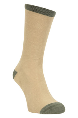 Travel Mens Anti-Mosquito Mid-Calf Socks - Beige