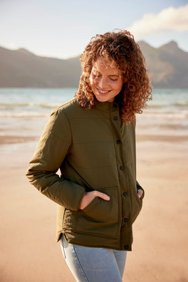 Dune Womens Quilted Jacket - Green