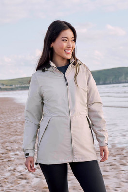 Pace Womens Waterproof Packable Jacket - Light Beige