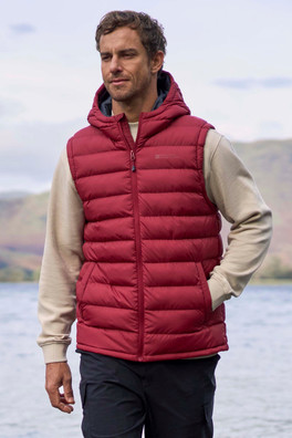Seasons Mens Hooded Padded Gilet - Red