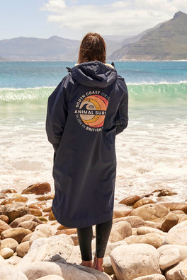 Hazey Mens Waterproof Beach Parka - Dark Blue