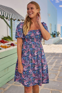 Hydra Womens Shirred Dress - Mixed