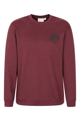 Circle Mountain Crew Neck Sweatshirt - Burgundy
