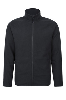Milburn Mens Grid Fleece - Black