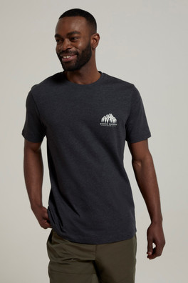 Adventure Mountain Mens T-Shirt - Charcoal