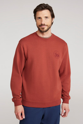 Circle Mountain Crew Neck Sweatshirt - Rust