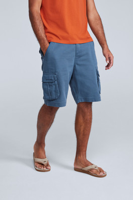Dusk Mens Twill Cargo Shorts - Petrol