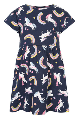 Mountain Essentials Kids Lora Printed Dress - Dark Blue