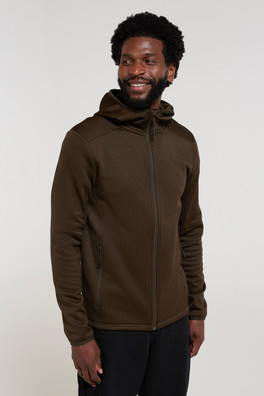 Hike Mens Full-Zip Active Hoodie - Dark Khaki