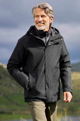 Alaskan Mens 3-in-1 Waterproof Jacket - Black