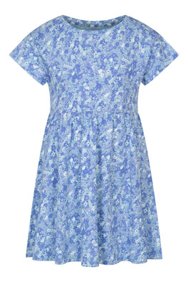Mountain Essentials Kids Lora Printed Dress - Light Blue