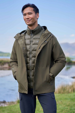 Alaskan Mens 3-in-1 Waterproof Jacket - Khaki