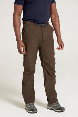 Rockcliffe Mens Softshell Hiking Trousers - Brown