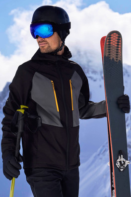 Axis Extreme Mens Softshell Ski Jacket - Black