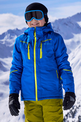 Slalom Kids Extreme Waterproof Ski Jacket - Cobalt