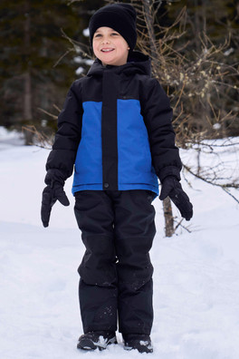 Polar Zone Kids Jacket & Salopette Snow Set - Navy
