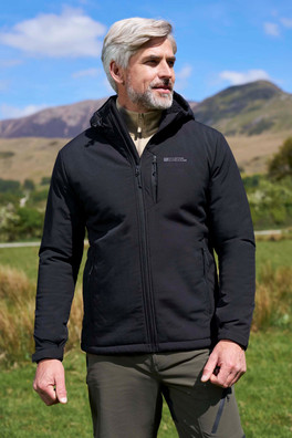 Charleston Mens Fur Lined Softshell Jacket - Black