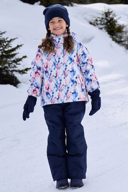 Polar Zone Kids Jacket & Salopette Snow Set - Purple