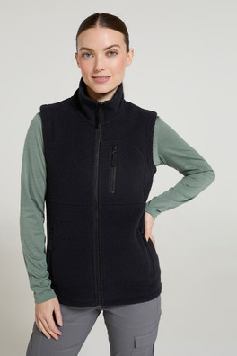 Buxton Womens Borg Gilet - Black
