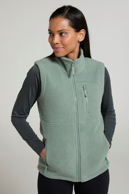 Buxton Womens Borg Gilet - KHA