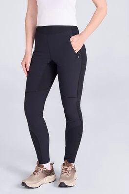 Etna Womens Water Resistant Leggings - Black