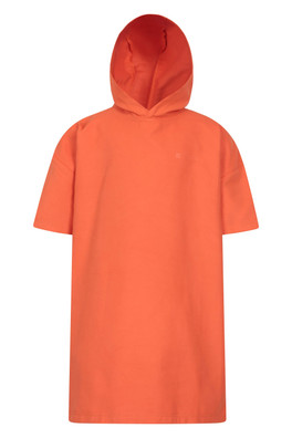 Lagoon Microfibre Kids Hooded Towel Poncho - Orange