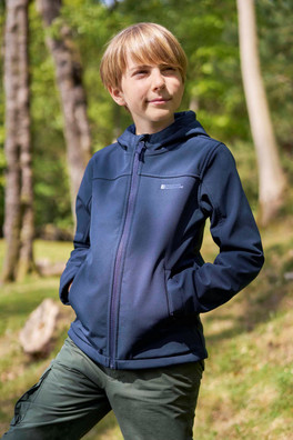 Arctic Kids Borg-Lined Softshell Jacket - Dark Blue