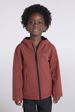Arctic Kids Borg-Lined Softshell Jacket - Rust